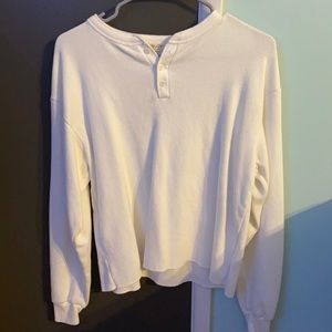 Brandy Melville John Galt white Henley one size